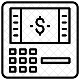 Máquina de depósito en efectivo  Icono
