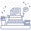 Impressora Maquina De Escrever Compositor Ícone