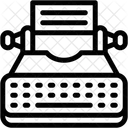 Maquina De Escrever Ferramenta De Escrita Conteudo Ícone
