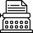 Maquina De Escribir Escritor Tipo Icono