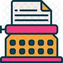 Maquina De Escribir Escritor Tipo Icono