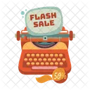 Maquina De Escribir Venta Flash Descuento Icono