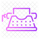 Maquina De Escribir Clicker Papel Icono