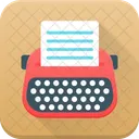 Maquina De Escribir Tipo Mecanografia Icono