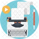 Contenido Escritura Maquina De Escribir Icono