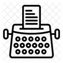 Maquina De Escribir Con Tableta Icono