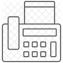 Icono De Fax Maquina Delgada Icono