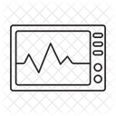 Maquina De Frecuencia Cardiaca Monitor De Latidos Del Corazon Maquina De ECG Icono