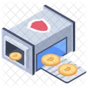 Maquina De Transacao De Criptomoeda Caixa Eletronico De Bitcoin Transacao De Bitcoin Ícone