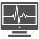 Maquina De Ecg Monitor De Ecg Electrocardiograma Icono