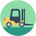 Carretilla Elevadora Banda Camion Icono