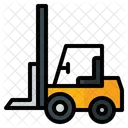 Carretilla Elevadora Vehiculo Industrial Elevacion Icono