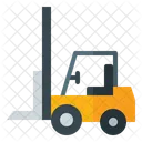 Carretilla Elevadora Vehiculo Industrial Elevacion Icono