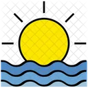 Verao Mar Sol Ícone