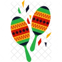 Maraca de madera  Icono