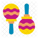 Maracas Musical Instrument Colorful Icon