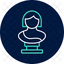 Marble Bust Neon Glow Icon