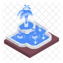 Classic Fountain Floor Fountain Fountain Flowing Icon