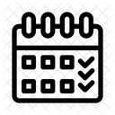 Calendario Marca De Verificacao Concluido Icon