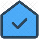 Inicio Casa Marca De Verificacion Icono