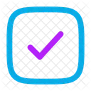 Marca De Verificacion Cuadrada Icono