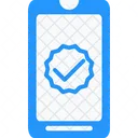Marca de verificación del teléfono inteligente  Icono