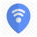 Marcador de mapa wifi  Icono