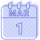 March Date Calendar Icon