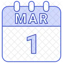 March Date Calendar Icon