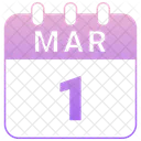 March Date Calendar Icon