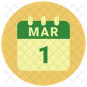 March Date Calendar Icon