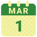 March Date Calendar Icon