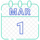 March Date Calendar Icon