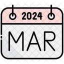 March Calendar 2024 Icon