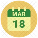 March Date Calendar Icon