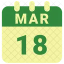 March Date Calendar Icon