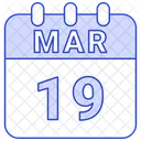 March Date Calendar Icon