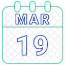 March Date Calendar Icon