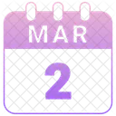 March Date Calendar Icon