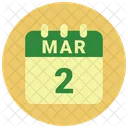 March Date Calendar Icon