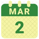 March Date Calendar Icon