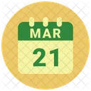 March Date Calendar Icon