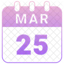 March Date Calendar Icon