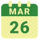 March Date Calendar Icon