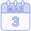 March Date Calendar Icon