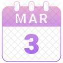 March Date Calendar Icon