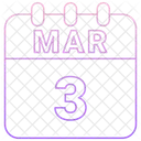 March Date Calendar Icon