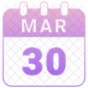 March Date Calendar Icon