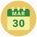 March Date Calendar Icon