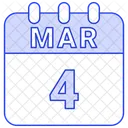 March Date Calendar Icon